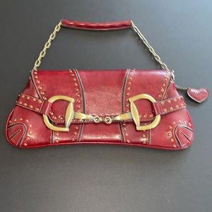 Rina rich NEW red saddle horse bit bag